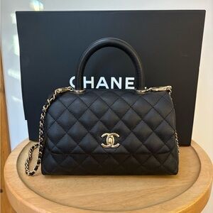 Chanel Small Caviar Coco Top Handle Bag